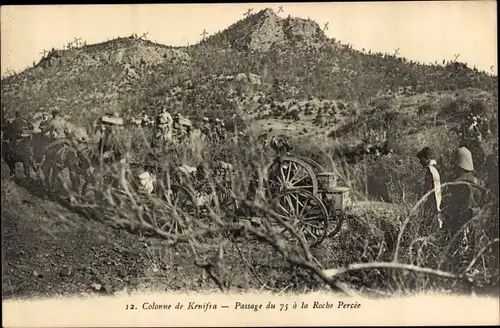 Ak Kenitra Marokko, Passage du 75 a la Roche Percee