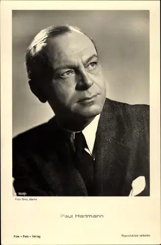 Ak Schauspieler Paul Hartmann, Portrait