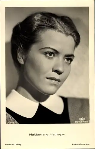 Ak Schauspielerin Heidemarie Hatheyer, Portrait