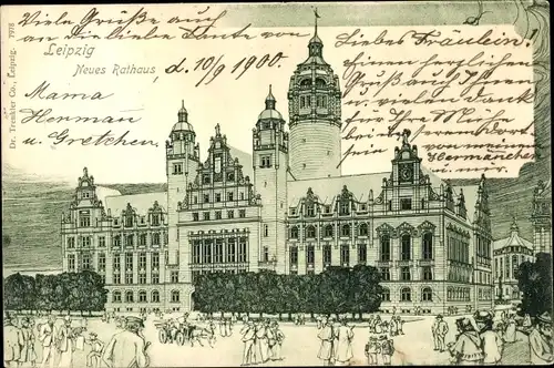 Ak Leipzig in Sachsen, Neues Rathaus