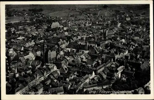 Ak Freiberg in Sachsen, Fliegeraufnahme