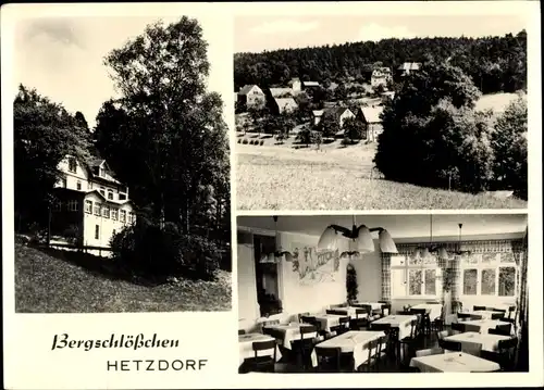 Ak Hetzdorf Halsbrücke in Mittelsachsen, Bergschlösschen