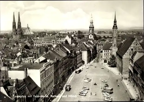 Ak Görlitz in der Lausitz, Leninplatz mit Peterskirche, Rathaus, Mönch