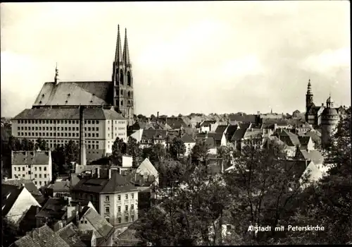 Ak Görlitz in der Lausitz, Altstadt mit Peterskirche