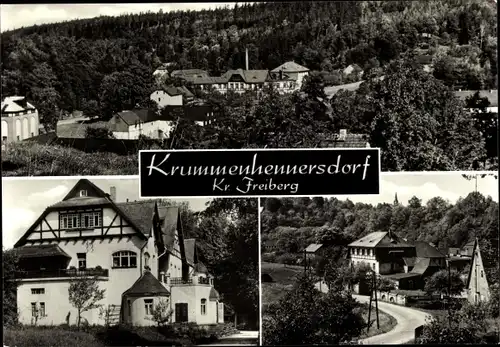 Ak Krummenhennersdorf Halsbrücke in Mittelsachsen, Teilansicht, Kurhaus