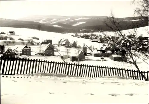 Ak Neudorf Sehmatal im Erzgebirge, Panorama, Winteransicht