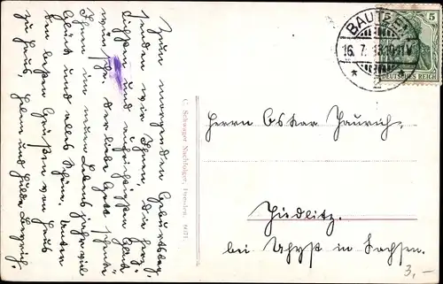 Ak Bautzen in der Lausitz, Kronprinzenbrücke