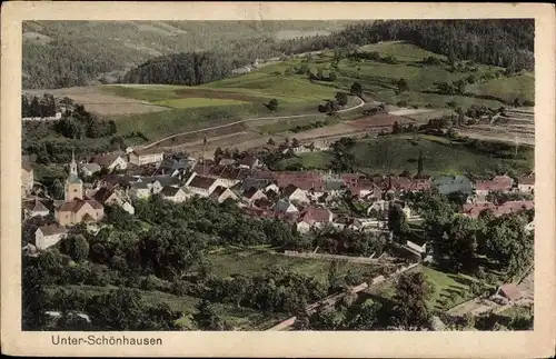 Ak Unter Schönhausen an der Elbe, Gesamtansicht