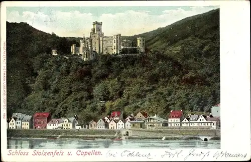 Ak Capellen Kapellen Stolzenfels Koblenz am Rhein, Schloss Stolzenfels