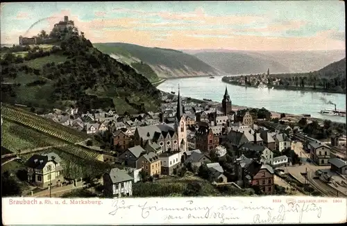 Ak Braubach am Rhein, Marksburg