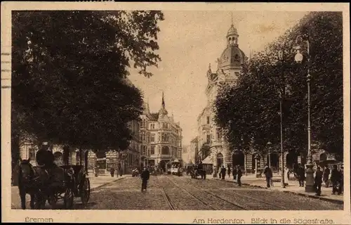 Ak Hansestadt Bremen, Am Herdentor, Sögestraße