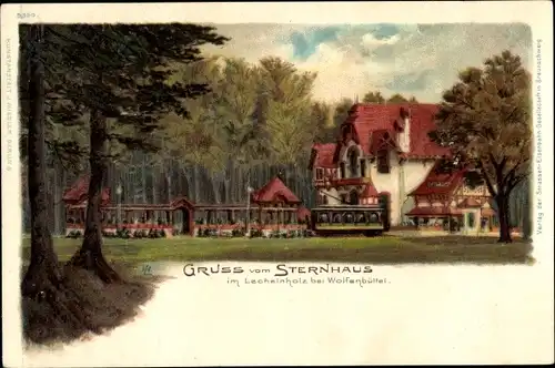 Litho Lechelnholz Wolfenbüttel in Niedersachsen, Sternhaus, Außenansicht