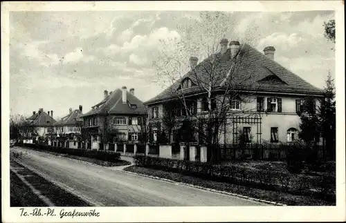 Ak Grafenwöhr im Oberpfälzer Hügelland Bayern, Straßenpartie auf dem Truppenübungsplatz