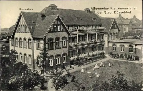 Ak Düsseldorf am Rhein, Kinderklinik, Allgemeine Krankenanstalten
