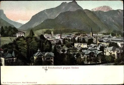Ak Bad Reichenhall in Oberbayern, Gesamtansicht gegen Süden