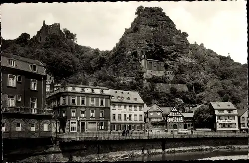 Ak Idar Oberstein an der Nahe, Alte und Neue Burgruine und Felsenkirche