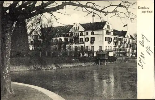 Ak Konstanz am Bodensee, Insel Hotel, Außenansicht