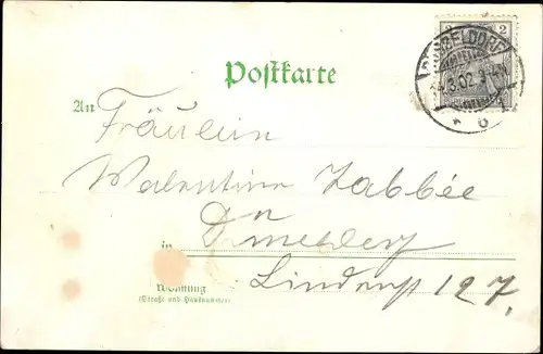 Künstler Ak H. H., Düsseldorf am Rhein, Ausstellung 1902, Festhalle, Hauptbierrestaurant