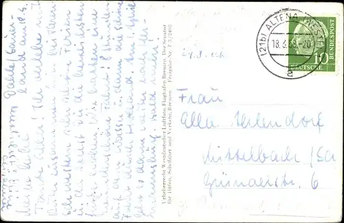 Ak Altena in Westfalen, Turm, Fachwerkhaus