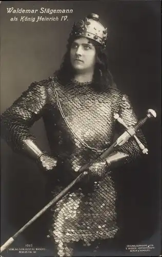 Ak Schauspieler Waldemar Stägemann, König Heinrich IV.