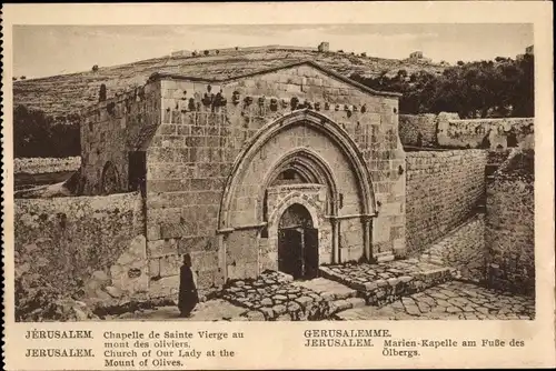 Ak Jerusalem Israel, Chapelle de Sainte Vierge au mont des oliviers, Marien-Kapelle am Ölberg