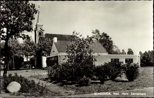 Ak Scheemda Oldambt Groningen, Ned. Herv. Eexterkerk