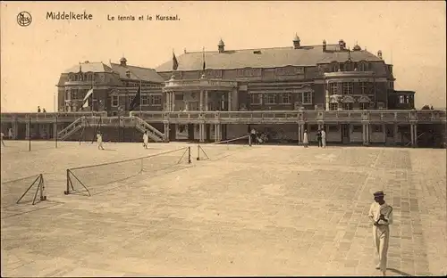 Ak Middelkerke Westflandern, Le Kursaal et le Tennis