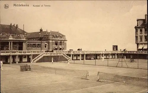 Ak Middelkerke Westflandern, Kursaal et tennis