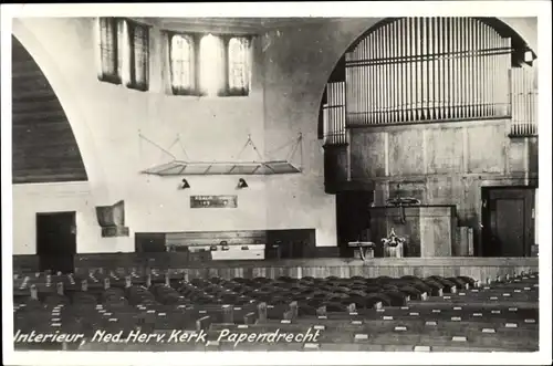 Ak Papendrecht Südholland, Ned. Herv. Kerk, Interieur