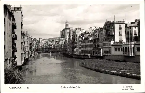 Ak Gerona Girona Katalonien, Sobre el rio Oñar