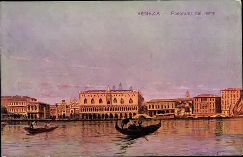 Ak Venezia Venedig Veneto, Panorama dal mare