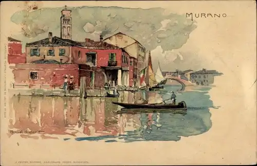Künstler Ak Wielandt, M., Murano Venezia Venedig Veneto, Ruderpartie