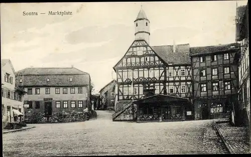 Ak Sontra in Hessen, Marktplatz