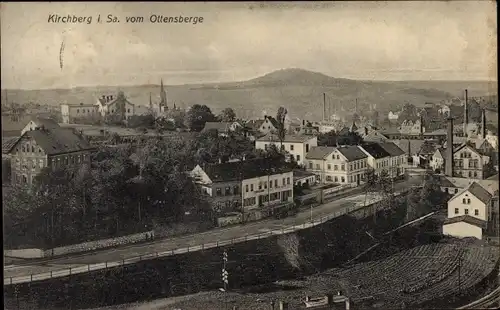 Ak Kirchberg in Sachsen, Blick auf den Ort vom Ottensberge