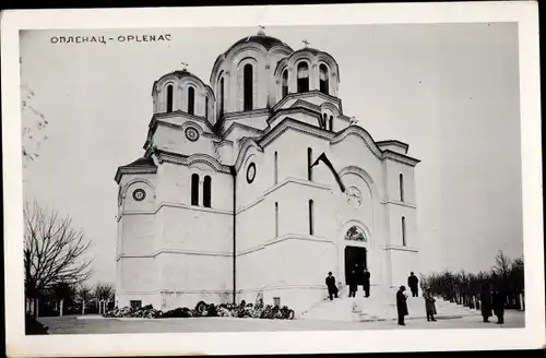 Ak Topola Serbien, Berg Oplenac, Kirche