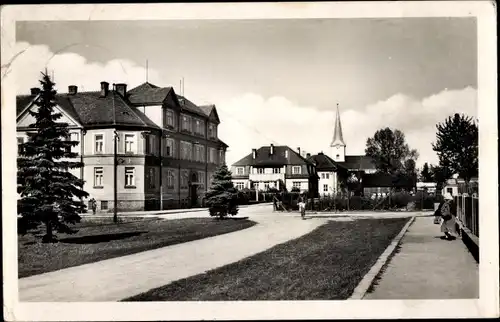 Ak Bystřice pod Hostýnem Bistritz am Hostein Region Zlin, Straßenpartie