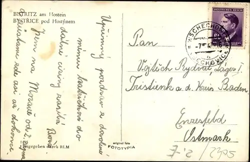 Ak Bystřice pod Hostýnem Bistritz am Hostein Region Zlin, Straßenpartie