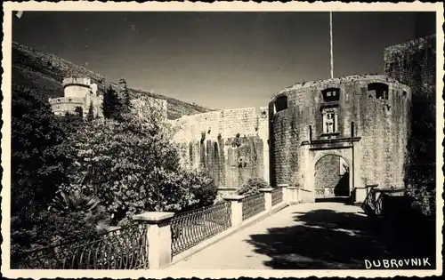 Ak Dubrovnik Kroatien, Stadtmauer