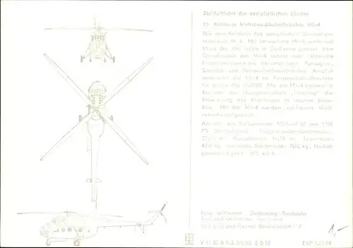 Ak Zivilluftfahrt der sozialistischen Länder, Mittlerer Mehrzweckhubschrauber Mil Mi 4