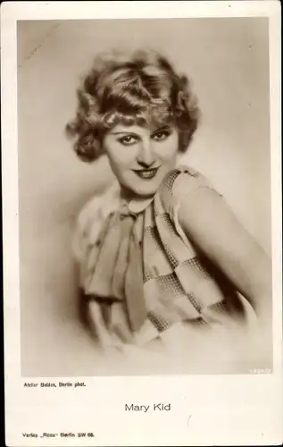 Ak Schauspielerin Mary Kid, Portrait