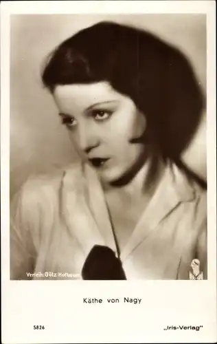 Ak Schauspielerin Käthe von Nagy, Portrait