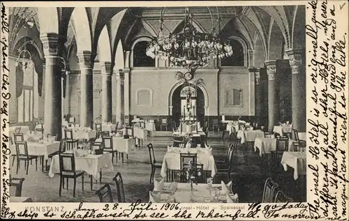 Ak Konstanz am Bodensee, Insel Hotel, Speisesaal