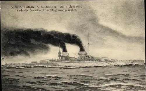 Ak Deutsches Kriegsschiff, SMS Lützow, Schlachtkreuzer