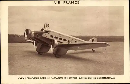 Ak Französisches Passagierflugzeug, Air France