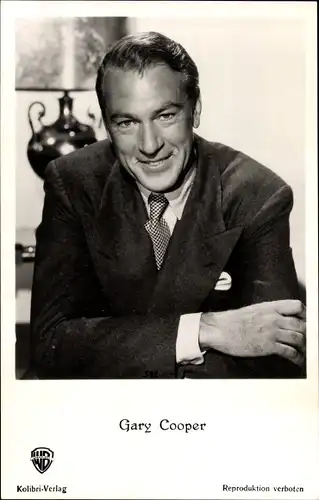 Ak Schauspieler Gary Cooper, Portrait