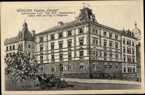 Ak München, Pension Gierster, Galleriestraße 15 a/I.