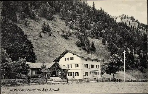 Ak Bad Kreuth am Tegernsee Oberbayern, Gasthof Bayerwald