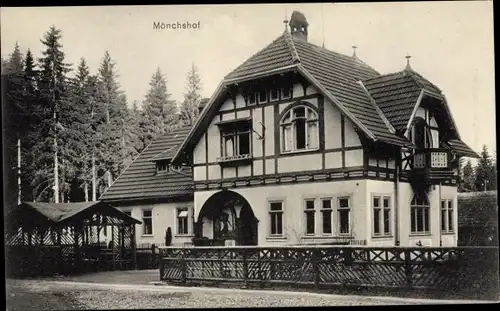 Ak Elgersburg im Ilm Kreis Thüringen, Blick auf Berggasthaus Mönchshof