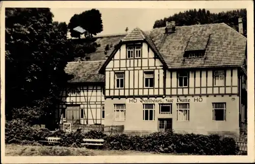 Ak Schönbrunn Schleusegrund im Thüringer Wald, HO Gasthaus zur Hütte
