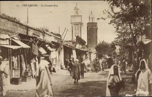 Ak Fès Fez Marokko, Fes-Djedid, La Grande-Rue